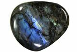 Flashy, Polished Labradorite Pebble - Madagascar #105892-1